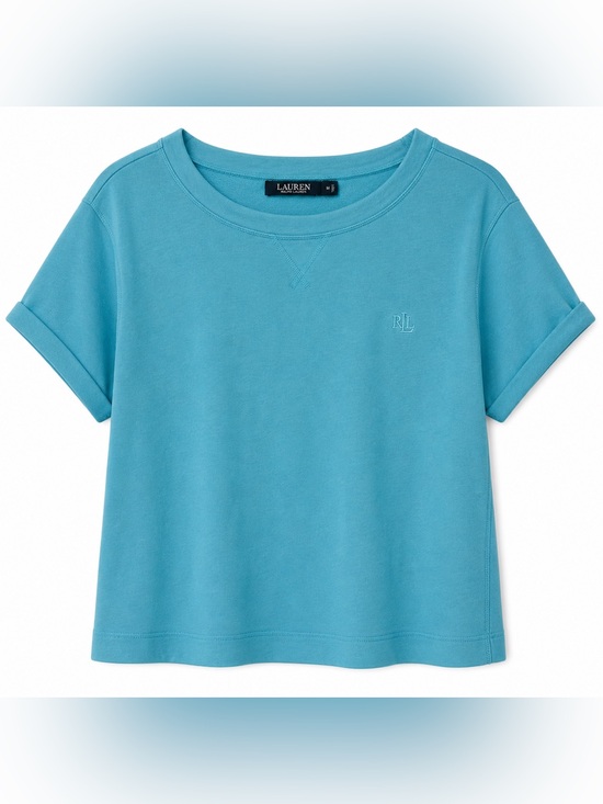 Ralph Lauren Tops - LAUREN Ralph Lauren Cotton Blend Women’s Short Sleeve Sweatshirt- M
